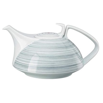 Rosenthal TAC Stripes 2.0 luxury porcelain teapot 1.35 L dark grey