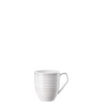 Rosenthal TAC Stripes 2.0 luxury porcelain mug with handle 0.36 L dark grey