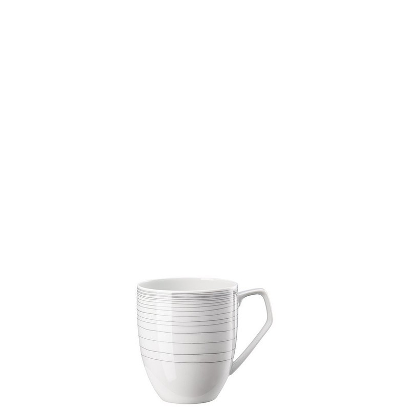 Rosenthal TAC Stripes 2.0 Luxury Porcelain Mug with Handle 0.36 L Rosenthal TAC Stripes 2.0 luxury porcelain mug with handle 0.36 L dark grey