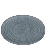 Rosenthal TAC Stripes 2.0 luxury matt porcelain platter 34 cm dark grey