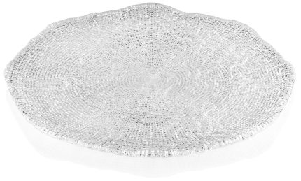 IVV Diamanté transparent charger platter Ø 34 cm clear pressed glass luxury