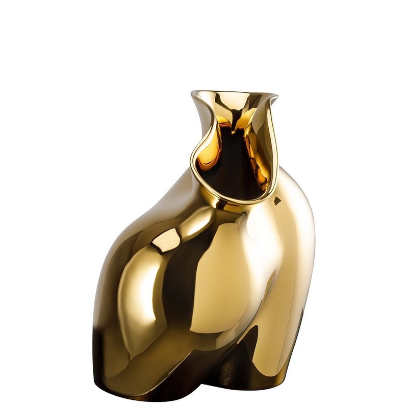Rosenthal La Chute Gold Titanised Vase 26cm – Luxury Porcelain Decor Rosenthal La Chute Gold Titanised Vase 26cm – Luxury Porcelain Decor