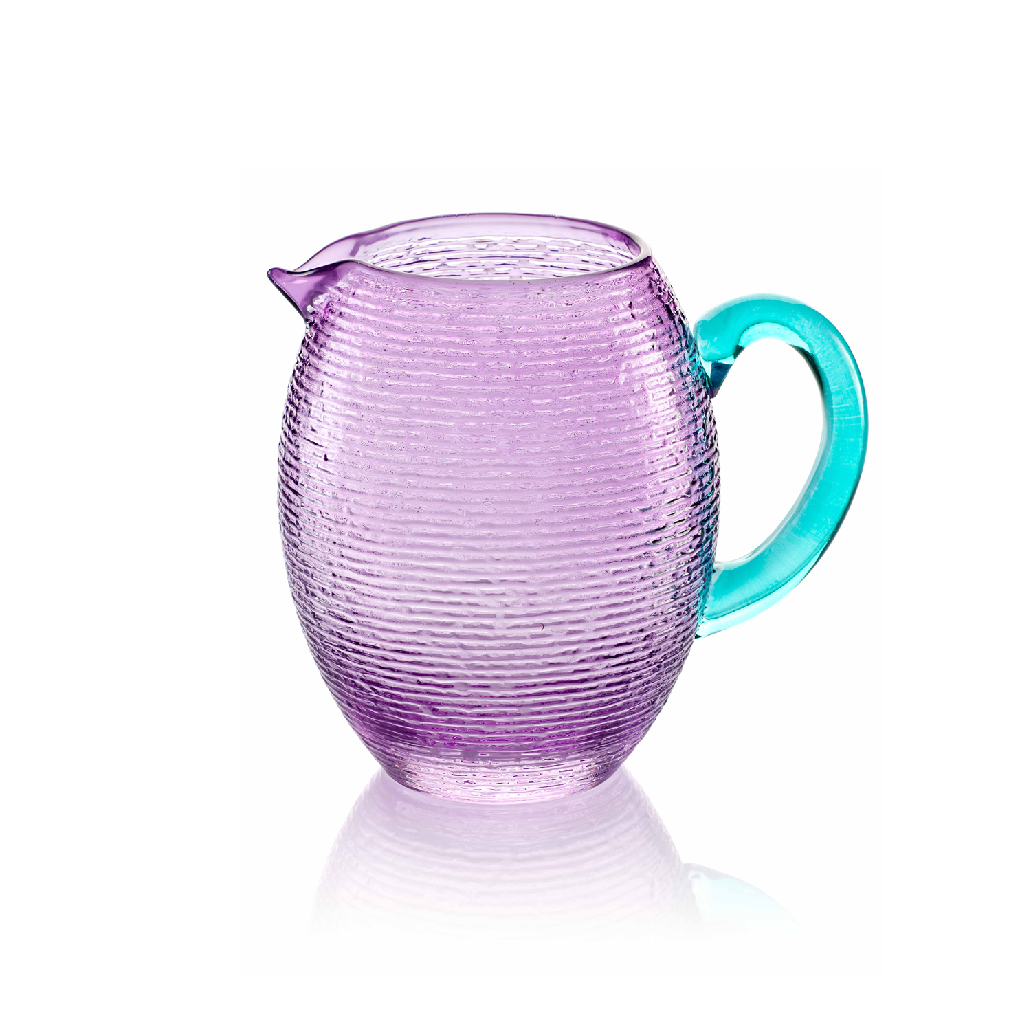 IVV Multicolor Amethyst Pitcher - Luxury Hand-Blown Glass Carafe