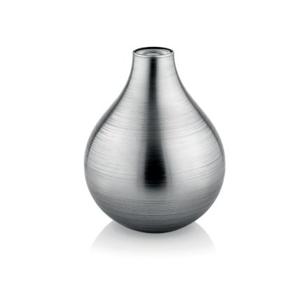 Luxury IVV Bombay Vase 31 cm with Platinum Decoration – Handcrafted Italian Glass