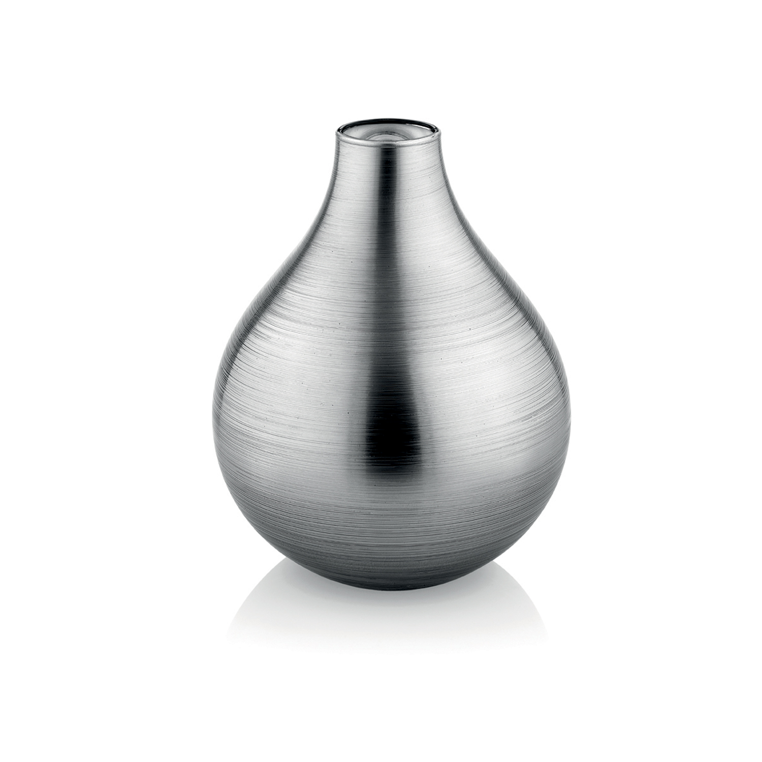Luxury IVV Bombay Vase 31 cm with Platinum Decoration – Handcrafted Italian Glass