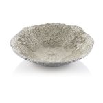IVV Diamante Luxury Bowl 33cm in Beige and Chrome Finish