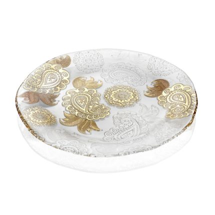 PASHMINA PLATTER 37 CLEAR GOLD