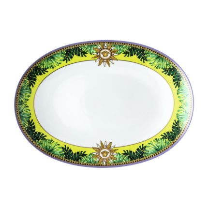 Versace Jungle Animalier 33 cm luxury oval porcelain platter multicolor serving dish