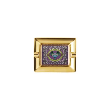 Versace Barocco Mosaic Rectangular Luxury Ashtray – 13 cm Porcelain Tray