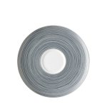 Rosenthal TAC Stripes 2.0 luxury matt porcelain tea saucer 15.7 cm dark grey