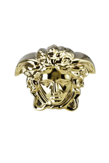 Versace Break the Bank Gold Porcelain Money Box – Luxury Coin Bank Front View