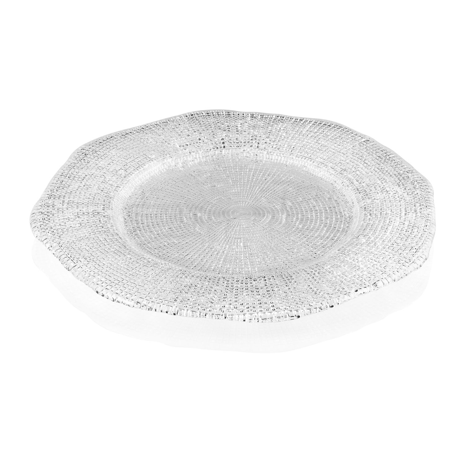 IVV Diamanté Luxury Glass Underplate Ø 34 cm Diamanté transparent glass underplate Ø 34 cm luxury charger plate by IVV