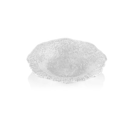 IVV Diamanté transparent Ø 24 cm luxury glass soup dish with textured finish