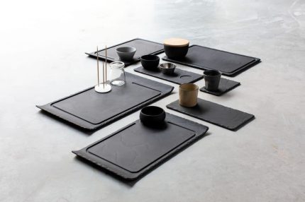 BASALT TRAY W/IND 25X12CM Matt - Image 2