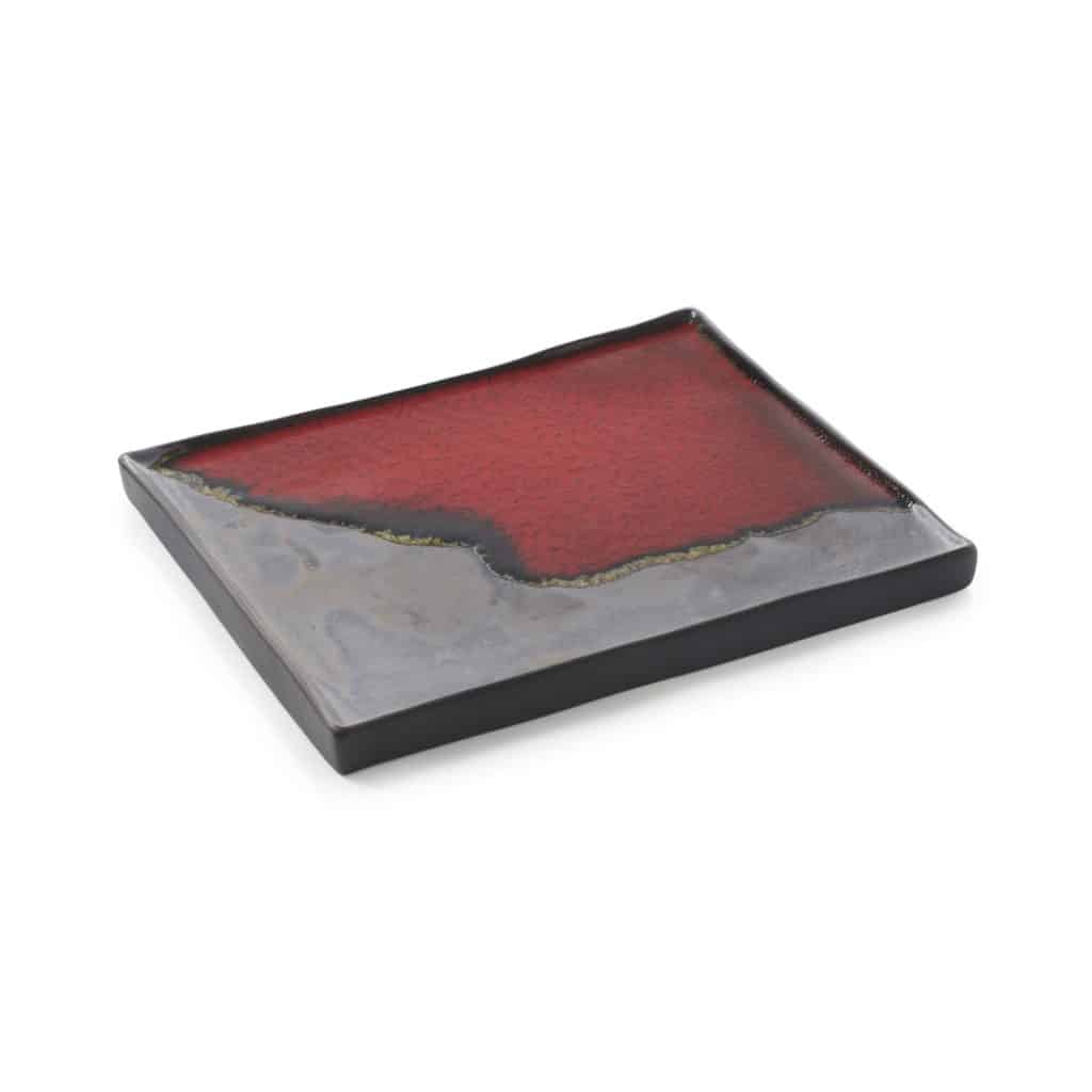 652402 SOLSTICE RECT PLATE 21CM Storm - Image 1