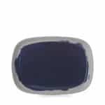 NO.W RECTANGUL PLATE 33CM blue