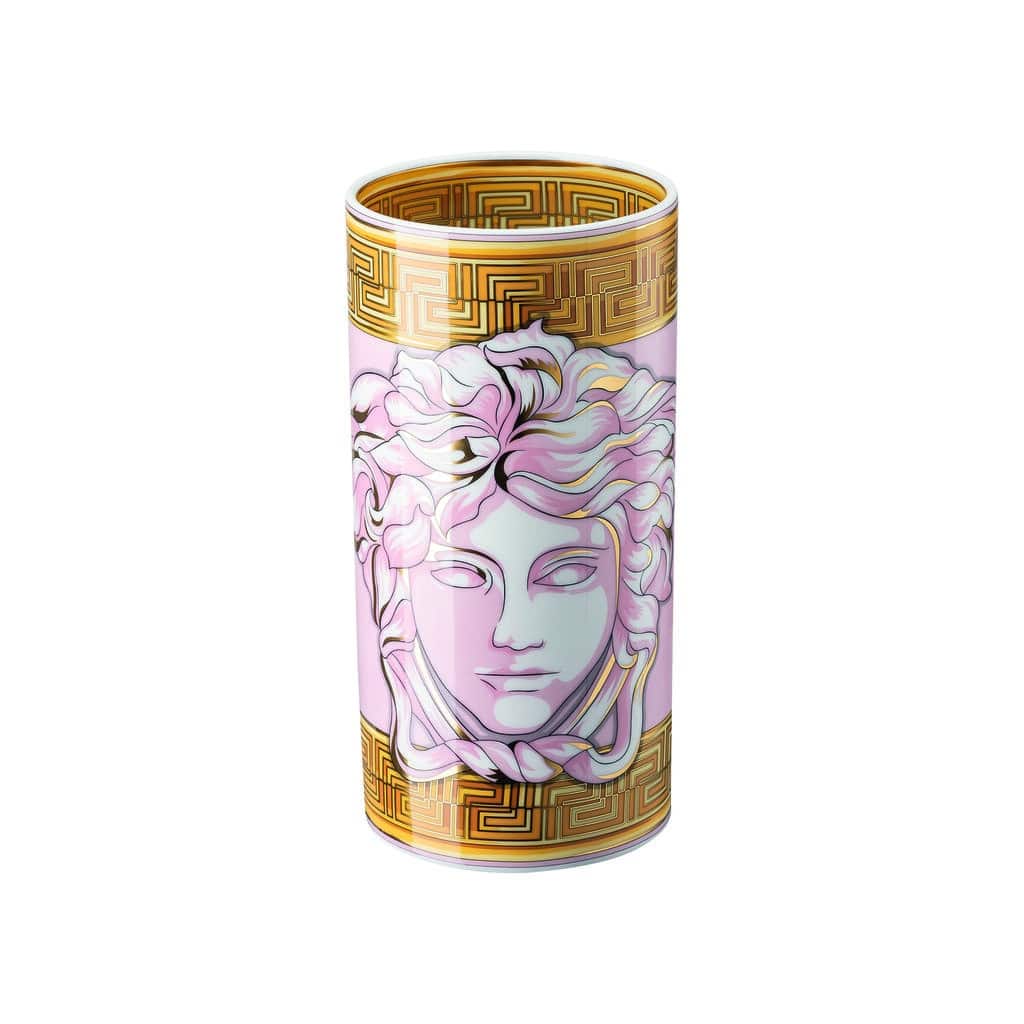 Luxury Versace Vase – Medusa Amplified Pink Coin 24 cm Versace Medusa Amplified Pink Coin Vase – 24 cm Luxury Porcelain