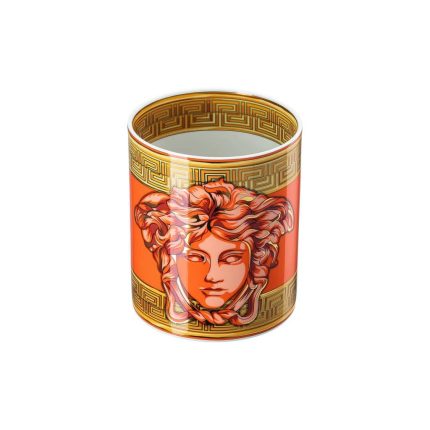 Versace Medusa Amplified Orange Coin Vase 18 cm - Image 4