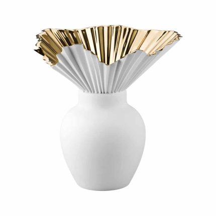 Rosenthal Falda Luxury Gold Titanisiert Vase – 27 cm Porcelain
