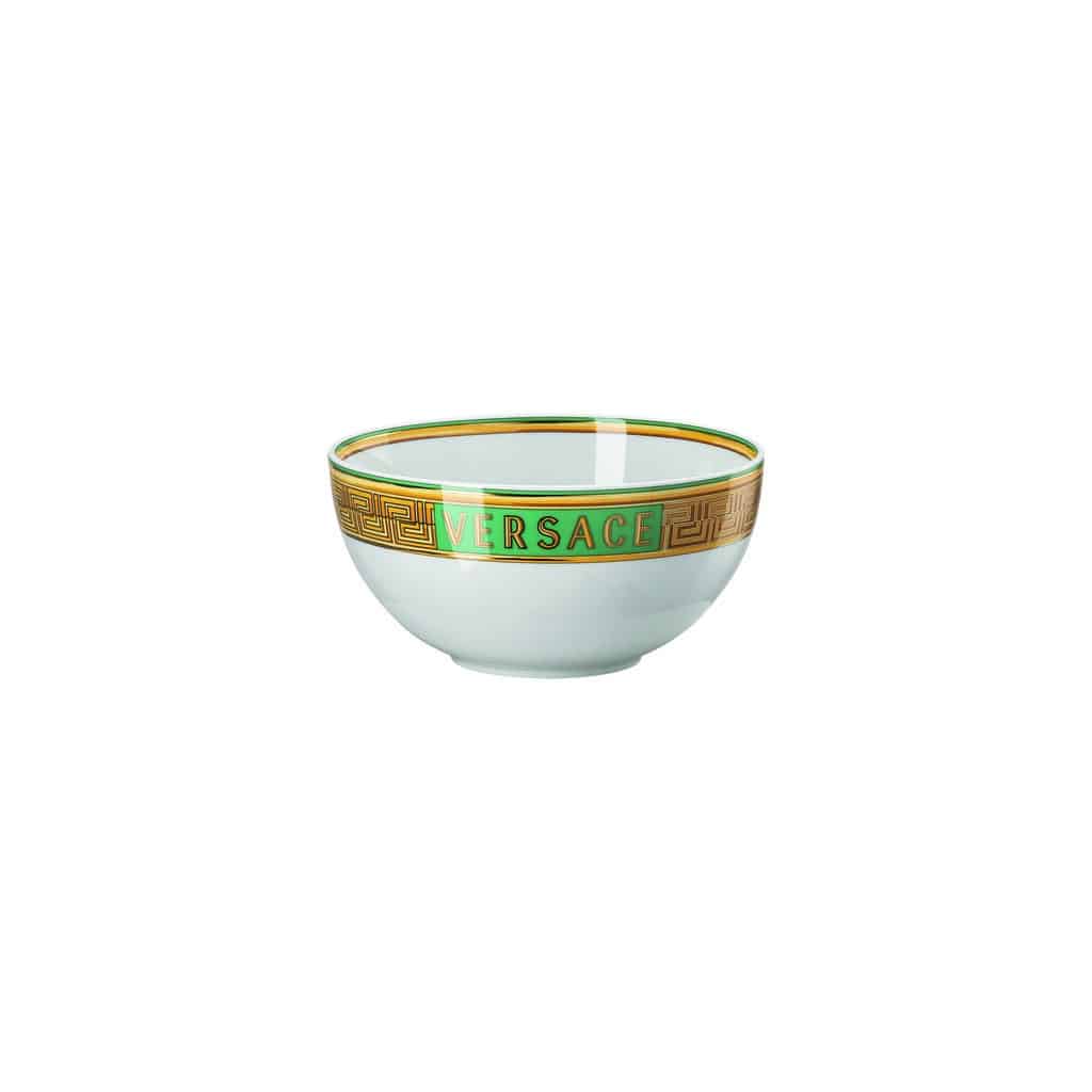 Versace Medusa Amplified Green Coin Soup Bowl – 15.5 cm Luxury Porcelain