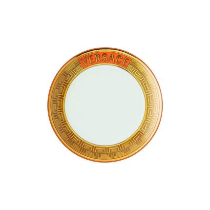 Versace Medusa Amplified Orange Coin Salad Plate – 8 1/4 inch luxury porcelain plate