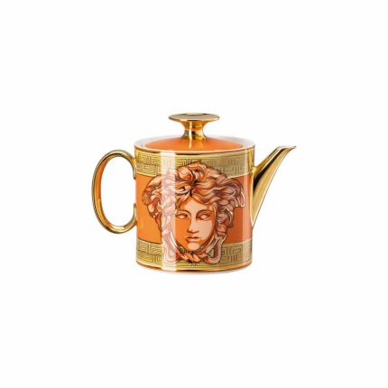 Versace Medusa Amplified Orange Coin Teapot 0.9L - Image 4