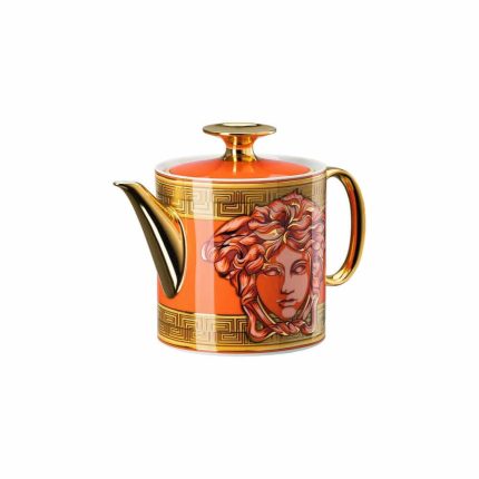 Versace Medusa Amplified Orange Coin Teapot 0.9L - Image 2