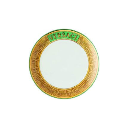 Versace Medusa Amplified Green Coin Plate 21 cm – Luxury Porcelain Tableware