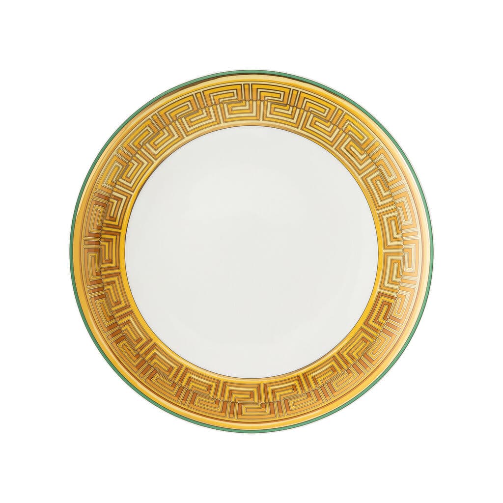 Versace Medusa Amplified Green Coin Dinner Plate – 28 cm Luxury Porcelain