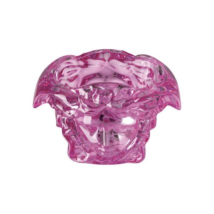 Versace Medusa Grande Pink Crystal Vase – 19 cm Luxury Home Decor