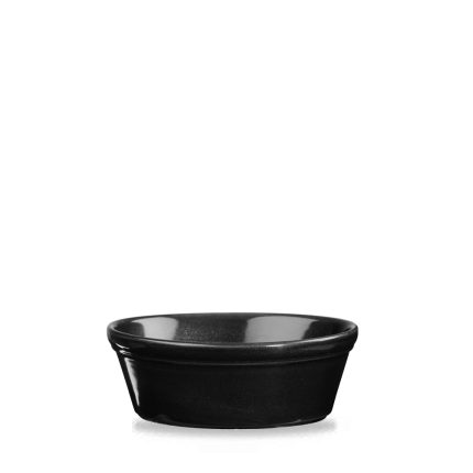 OYNX BLACK  ROUND PIE DISH5.25