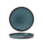 HARVEST BLUE  WALLED PLATE 21