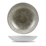 RAKU QUARTZ BLACK BOWL 24.8cm