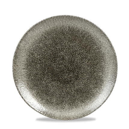 RAKU QUARTZ BLACK PLATE 21.7cm