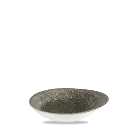 RAKU QUARTZ BLACK DISH 16x14.5