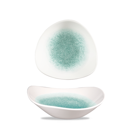 RAKU JADE GREEN LOTUS BOWL 7