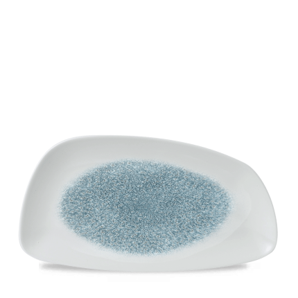 RAKU TOPAZ BLUE PLATE35x18.5cm