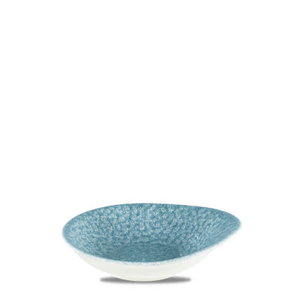 RAKU TOPAZ BLUE DISH 16x14.5cm