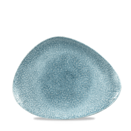 RAKU TOPAZ BLUE TRIANGLE PLATE