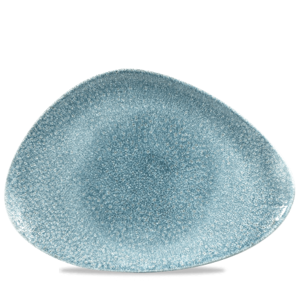 RAKU TOPAZ BLUE TRIA PLATE35.6