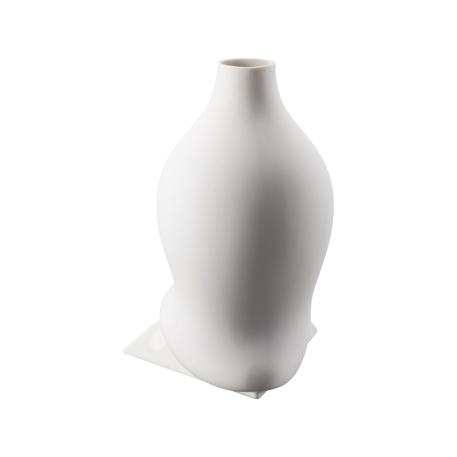Luxury Rosenthal Sirop Weiss Matt White Vase 28 cm – Designer Porcelain Home Décor