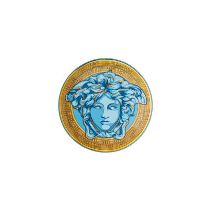 Versace Medusa Amplified Blue Coin 17 cm Plate – Luxury Porcelain Tableware