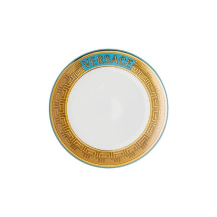 Versace Medusa Amplified Blue Coin Plate 21 cm – Luxury Porcelain Coup Plate
