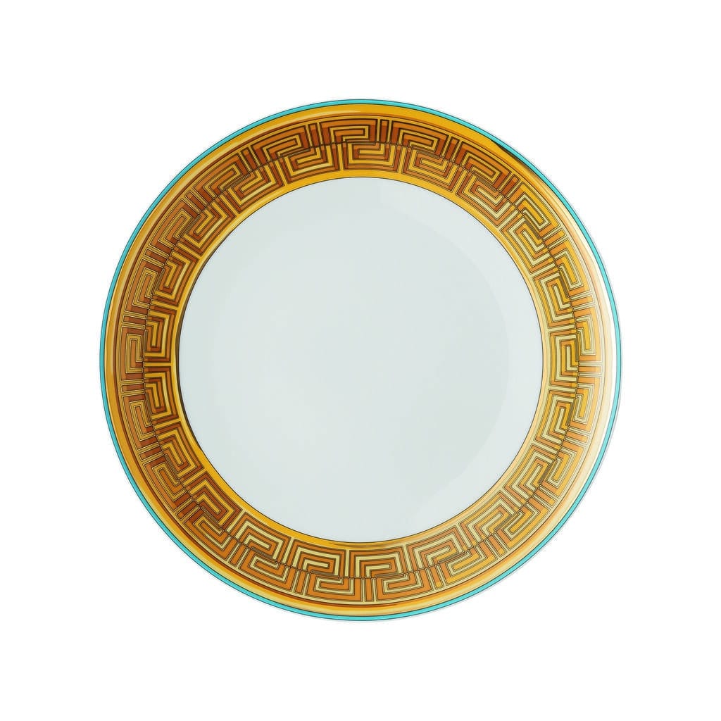 Versace Medusa Amplified Blue Coin Dinner Plate – 28 cm Round Porcelain Luxury Plate