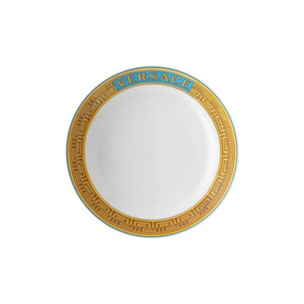 Luxury Versace Medusa Amplified Blue Coin Deep Plate 22 cm – Blue Porcelain Soup Plate