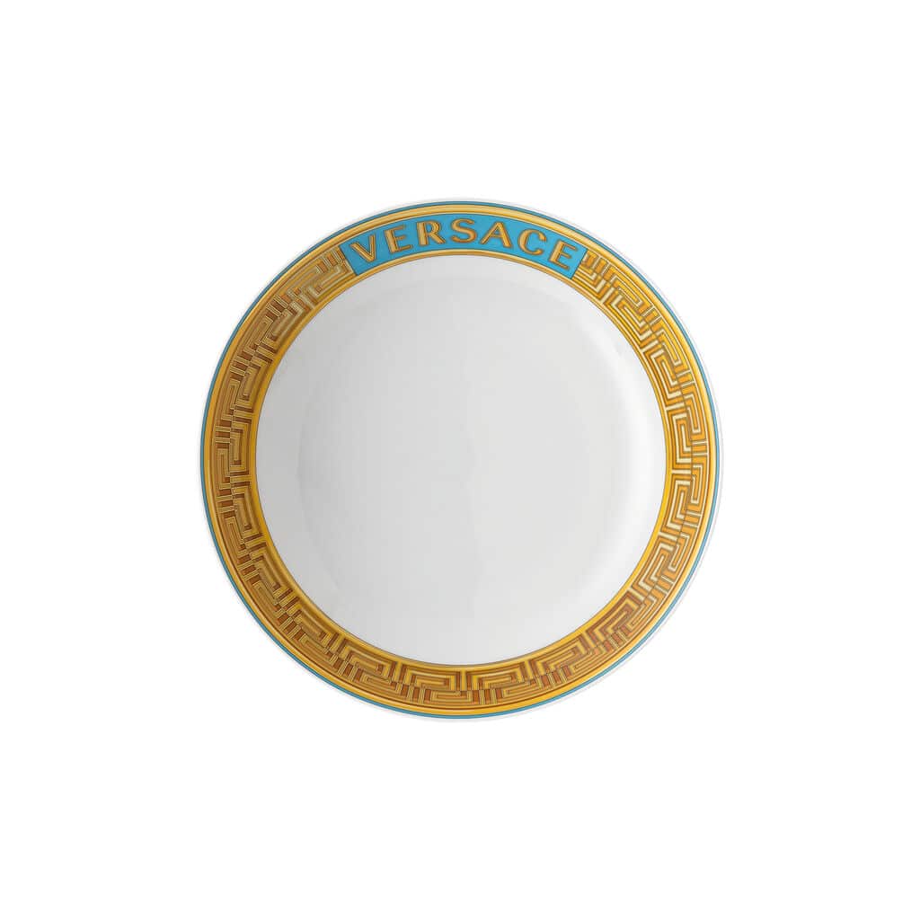 Luxury Versace Medusa Amplified Blue Coin Deep Plate 22 cm – Blue Porcelain Soup Plate
