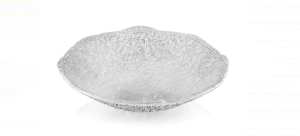 IVV Diamanté Transparent Bowl 33 cm – luxury pressed glass bowl with diamond‑like rippled surface