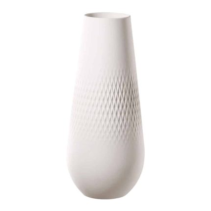 Vase Carre tall-collier blanc