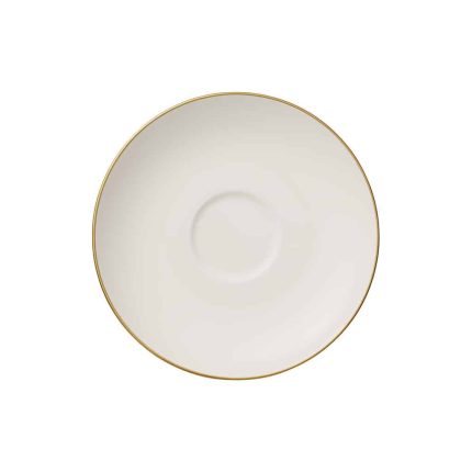 Anmut Gold Coffee Cup Saucer – Premium Bone Porcelain with Hand-Painted 20K Gold