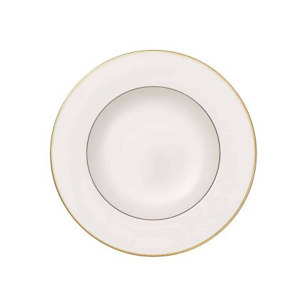 Villeroy & Boch Anmut White Soup Plate – Premium Bone Porcelain 24.8 cm